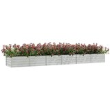  Povišena vrtna gredica 480 x 80 x 45 cm pocinčani čelik srebrna | Eponuda.ba
