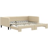  Dnevni krevet na razvlačenje krem 100 x 200 cm od tkanine | shoptok.hr