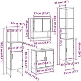  set pohištva za kopalnico 4 kosa iz hrasta | Shoptok.si