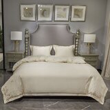 Svilanit Bombažno-satenasta PREMIUM vezena posteljnina Sarah-Beige beige univ | shoptok.hr
