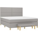  Krevet box spring s madracem svjetlosiva 160x200 cm tkanina | shoptok.hr