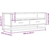 TV ormarić boja smeđeg hrasta 100x34,5x40 cm konstruirano | shoptok.hr