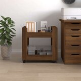 Kolica za radni stol boja smeđeg hrasta 60 x 45 x 60 cm drvena | shoptok.hr