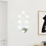 Ogledalo s LED svjetlima 60 x 30 cm stakleno ovalno