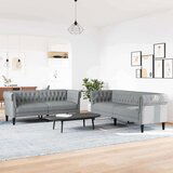  Set sofe 2 pcs Svjetlosiva tkanina | shoptok.hr