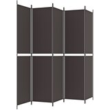 Sobna pregrada s 5 panela smeđa 250x220 cm od tkanine | Shoptok.si