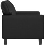  Dvosjed od tkanine crni 120 cm od umjetne kože | shoptok.hr