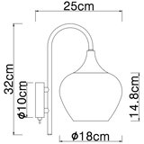Globo 15548WG - zidna lampa maxy 1xE27/40W/230V bakarna | Eponuda.com