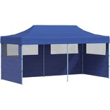 Šator za svadbe - šator za zabave Plava 291 x 580 x 315 cm Oxford tkanina - Plava s dvije bočne zidove Da | shoptok.hr