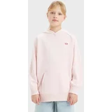 Levi's Otroški pulover LVG PULLOVER HOODIE roza barva, s kapuco