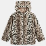 Sinsay Teddy jakna s leopard printom i kapuljačom s ušima | shoptok.hr