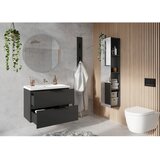Germania Antracitno sivi zidni ormarić s umivaonikom u mat dekoru 81x65 cm Crandon – | shoptok.hr