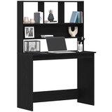  Radni stol s policama Crni hrast 102x45x148 cm Konstruirano drvo | shoptok.hr