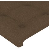  Posteljni okvir z vzglavjem temno rjav 140x200 cm blago, (20904094) | Shoptok.si