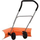 vidaXL Kotna lopata za sneg z raztegljivim ročajem oranžna jeklo | Shoptok.si