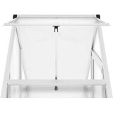  Rastlinjak z okvirjem srebrn 169x58x195 cm aluminij - - Srebrna - 16.75 - 169 x 58 x 195 cm - 2025--TOPSELLER | Shoptok.si