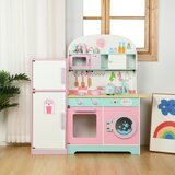 Premium Stil Dečja drvena kuhinja sa frižiderom i veš-mašinom - roze MSN18023 ( 14583 ) Cene