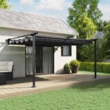 vidaXL zidni gazebo Antracit 3 x 4 m Čelik | shoptok.hr