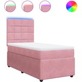 Box spring krevet s madracem ružičasti 80 x 200 cm baršunasti | shoptok.hr