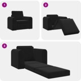 vidaXL 2-u-1 crna krevet-sofa na podu 98x71x83 cm | shoptok.hr