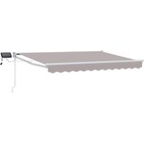 Ručna Ročna zložljiva senčnica z LED lučmi Svetlo siva 3 x 2,5 m, (5000206104) | Shoptok.si