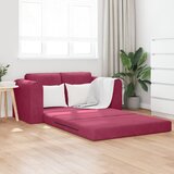 vidaXL Floor Sofa Bed 2-v-1 Bordo 148x71x83 cm Velvet u