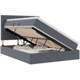  s madracem i skladištem Tamno siva 140 x 190 cm Baršun | shoptok.hr