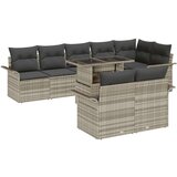  9-dijelni set vrtnih kauča s jastučićima svijetlosive poli ratana | shoptok.hr