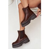 Boto Insulated women's ankle boots on platform chocolate Ismira | Eponuda.ba