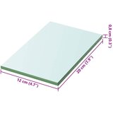  Ploče za police 2 kom staklene prozirne 20 x 12 cm | shoptok.hr