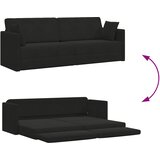  Podni kauč na razvlačenje Crna 213 x 70 x 77 cm Baršun | shoptok.hr