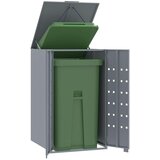 vidaXL lopa za smetnjak za 1 smetnjak siva 69x79x117 cm jeklo | Shoptok.si