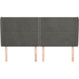  Uzglavlje s ušima tamnosivo 203x23x118/128 cm baršunasto | Eponuda.ba