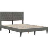  Krevetna konstrukcija Tamnosiva 120 x 190 cm Baršun | shoptok.hr