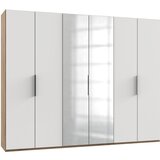 MID.YOU omara s klasičnimi vrati, bela, barve hrasta | Shoptok.si