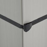  Vrtni ormarić za pohranu s 3 police sivo-crni 34 x 40 x 168 cm | shoptok.hr