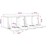  Ormar za Zid 2 kom. 120 x 36.5 x 35 cm Konstruirano drvo | shoptok.hr