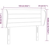  Uzglavlje s ušima tamnosivo 103x23x78/88 cm baršunasto | shoptok.hr