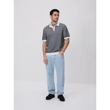 Reserved Polo-džemper s visokim udjelom pamuka - mornarsko plava | shoptok.hr