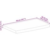 Stolna ploča 50x40x3,8 cm masivno drvo manga sa živim rubom | shoptok.hr