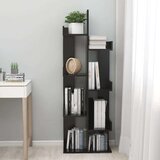 vidaXL Knjižna omara črna 48x25,5x140 cm iverna plošča, (20620581) | Shoptok.si