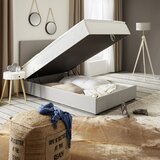 Mömax Postelja Boxspring Boxy, Siva, 140x200 | Shoptok.si
