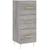 vidaXL Visoka omara siva sonoma 34,5x34x180 cm inženirski les | Shoptok.si