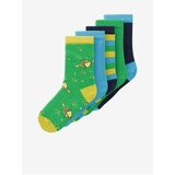 name it Set of five pairs of children's socks in blue and green Vagn - Girls | shoptok.hr