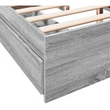  Okvir za krevet s ladicama boja hrasta 150x200 cm drveni Siva 150 x 200 cm | Shoptok.si