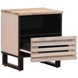 vidaXL Nočna omarica 40x33x46 cm trden beljen mangov les | Shoptok.si