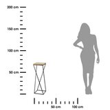 Stalak za cveće LOFT 70x24 cm crna/smeđa | Eponuda.com