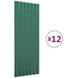 Krovni paneli 12 kom od pocinčani čelik zeleni 100x36 cm | Eponuda.com