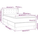  Okvir kreveta s oprugama i madrac tamnosivi 80x200cm od tkanine | shoptok.hr