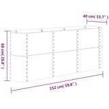  Povišena vrtna gredica od pocinčanog čelika 152 x 40 x 68 cm antracit | shoptok.hr